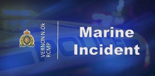 stock image blue background marine incident in text