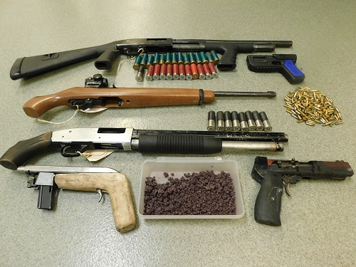 Illegal Weapons cache and fentanyl seized from Nunn's  Creek tent